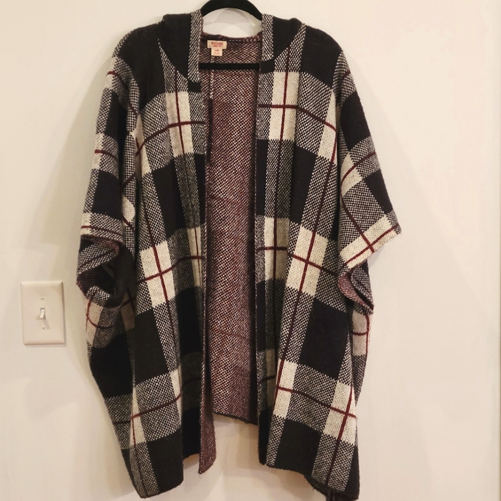 Oversized hooded cardigan